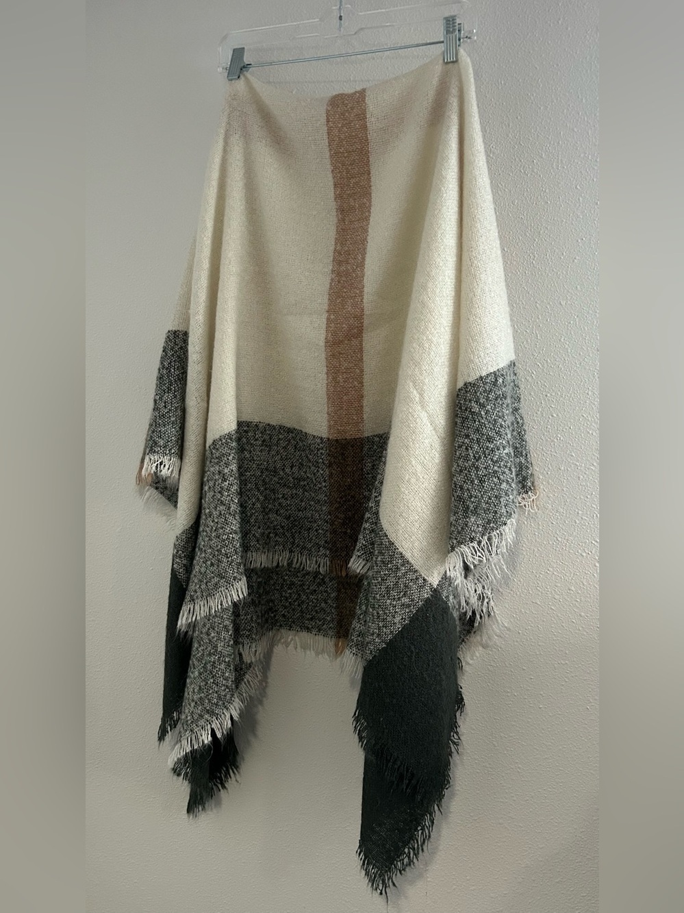 Cozy Colorblock Fringe Scarf